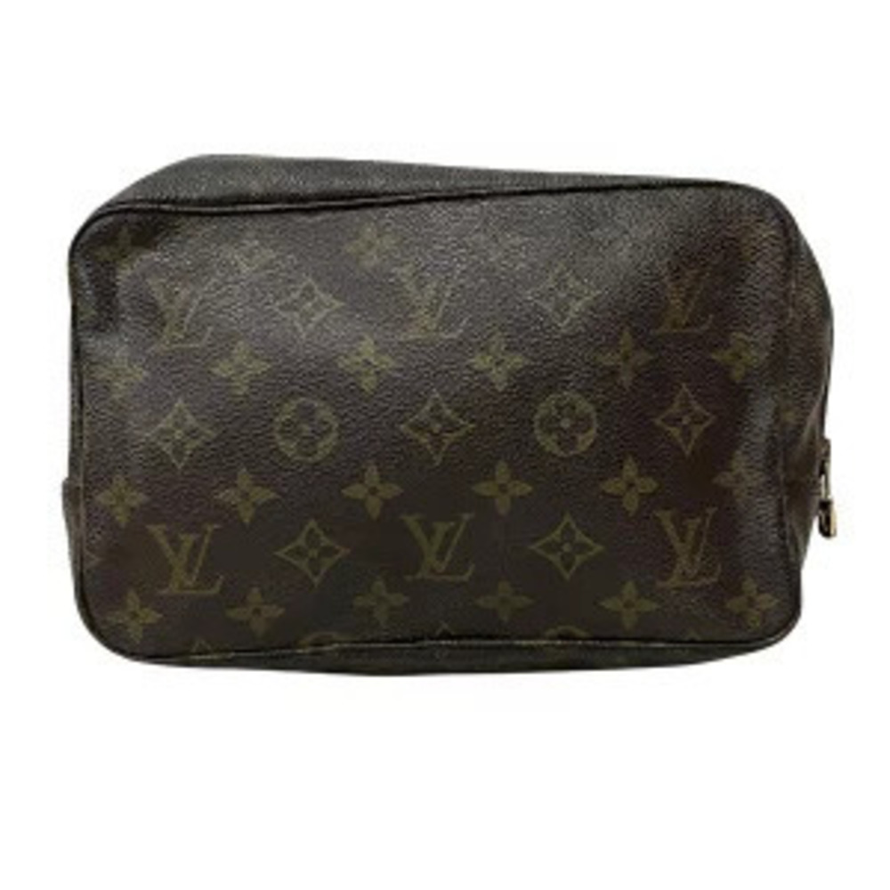 Louis Vuitton Monogram Toilette Bag Trousse Clutch Brown